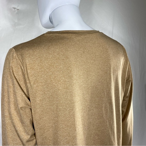 Men’s Khaki Tan Casual Pocket Long Sleeve Tee - Picture 4 of 6